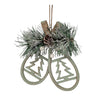 Wooden Snowshoe Floral Ornament -