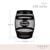 Black barrel cork holder by twine