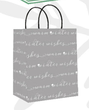 Kraft Large Christmas Gift Bag - Warm Winter Wishes