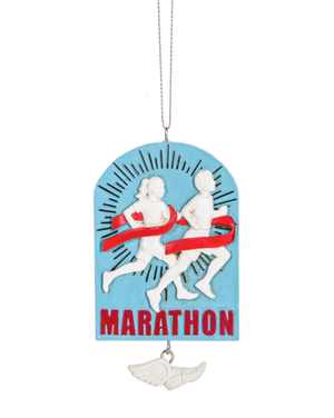 Marathon Runner With Dangle Ornament