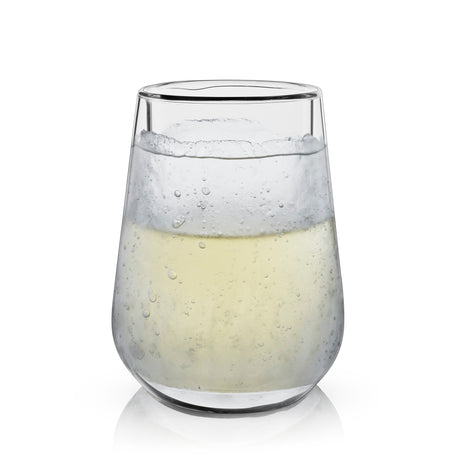 Glacier™ double-walled chilling wine glass by viski®