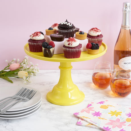 Yellow melamine cake stand