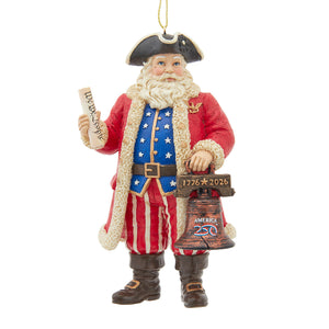 The America 250th Santa Ornament