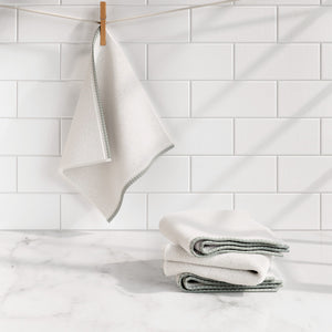 Cotton Border-Stitched 6-Piece Towel Set - Valery Collection