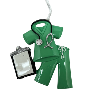 Occupation Scrubs Ornament - Green