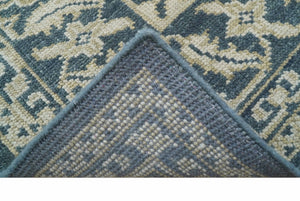 Idris Custom Made Turkish Design Gray And Ivory Hand Knotted Wool Rug