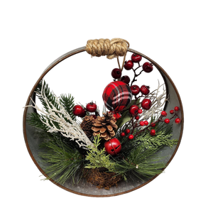 Rustic Holiday Charm Wreath