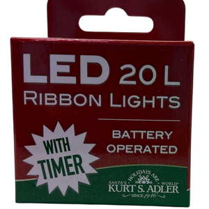 20-Light Battery-Operated Ribbon Lights - Gold