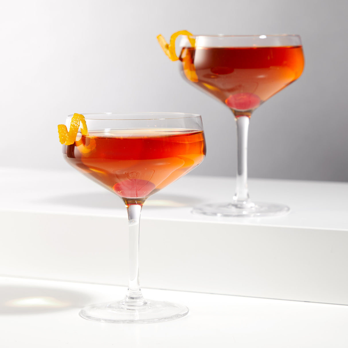 Raye crystal angled coupe glasses viski®