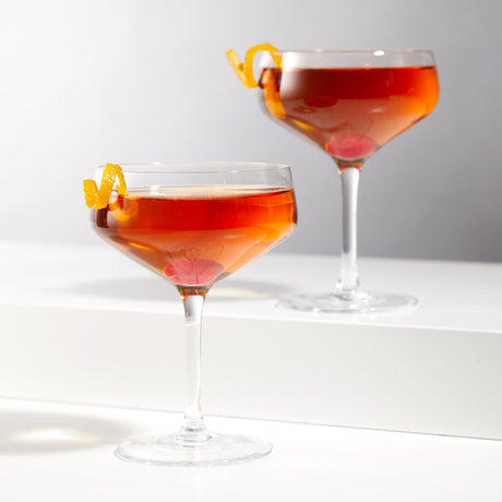 Raye crystal angled coupe glasses viski®