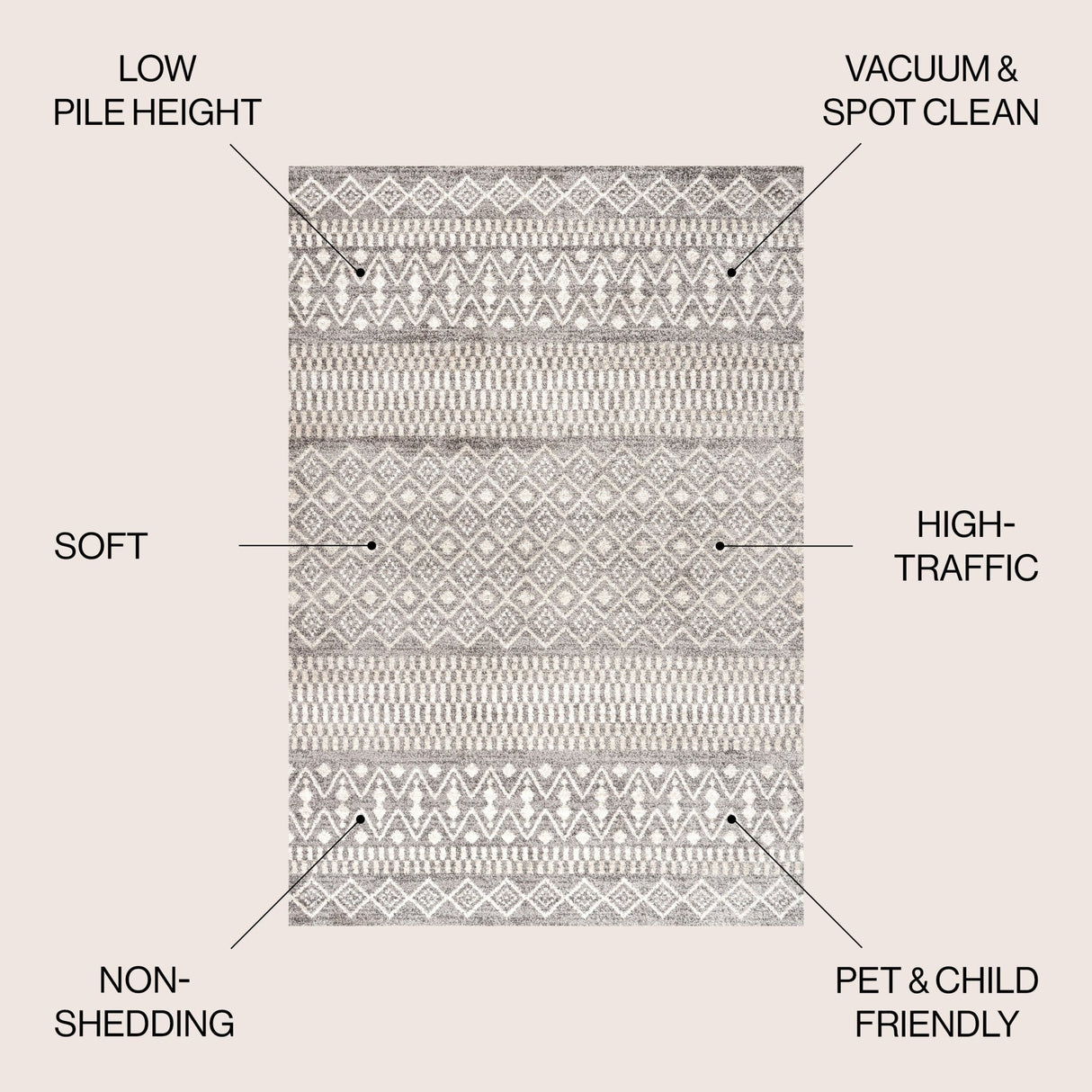 Ifrane Berber Geometric Stripe Area Rug - Tuesday Morning - Area Rugs