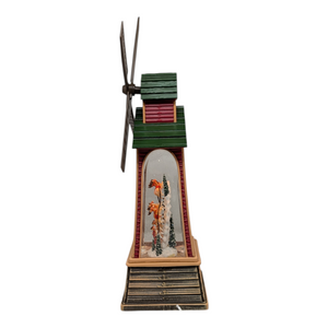 Lighted Windmill Snowglobe - Santa in his Sleigh