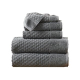 Cotton diamond waffle weave bath towel set - grayson collection