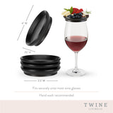 Wine glass topper appetizer plates by twine®