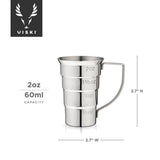 Harrison stepped jigger in silver viski®