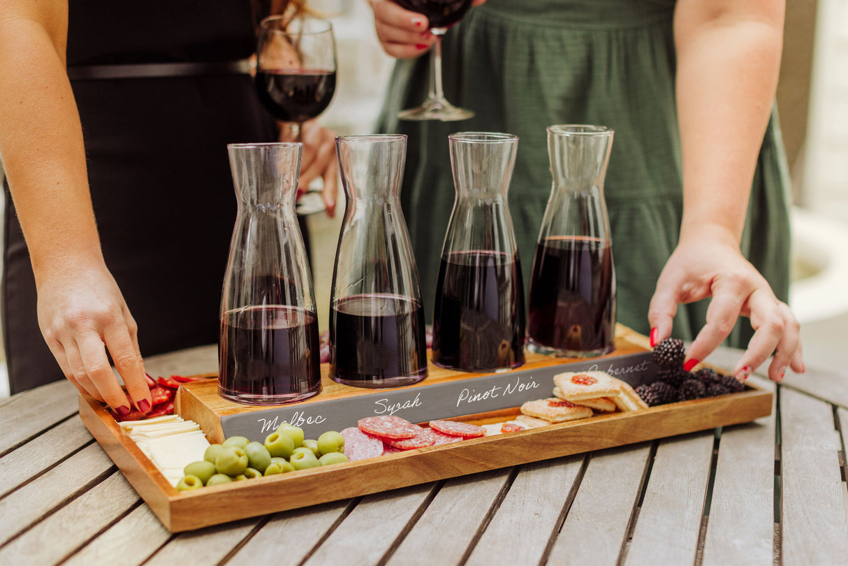 Cava Wine Tasting Kit with 4 Glass Carafes