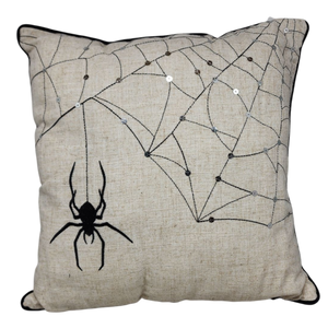 Spooky Spider Web Pillow
