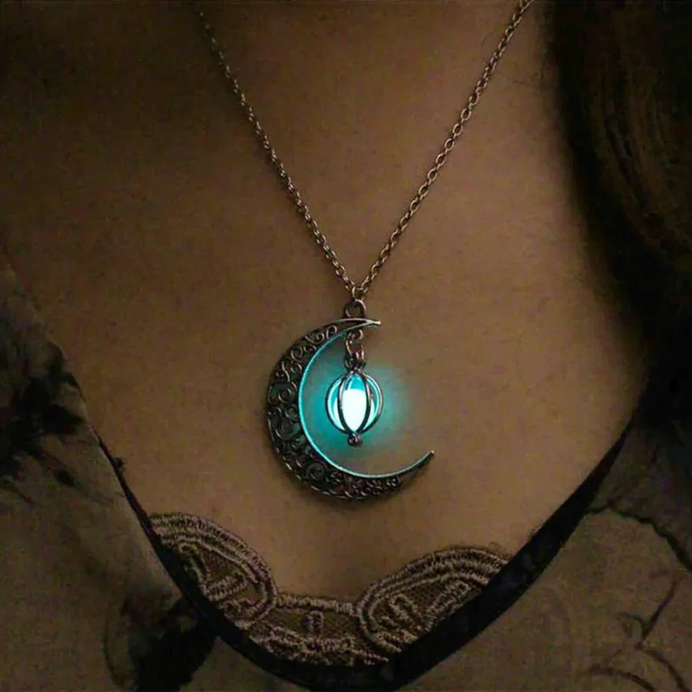 Moonstone Pendant Necklace Stainless Steel Moonstone Jewelry Women Gift