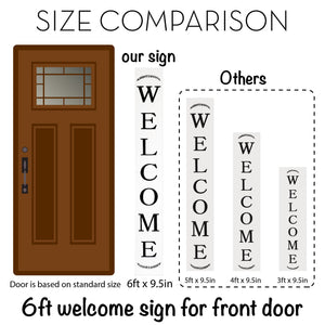 72in White Outdoor Welcome Sign - Perfect Front Door and Porch Decor