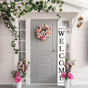 72in White Outdoor Welcome Sign - Perfect Front Door and Porch Decor