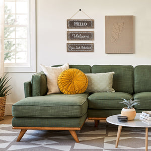 Reversible Wood Wall Hanging Sign for Farmhouse and Living Room