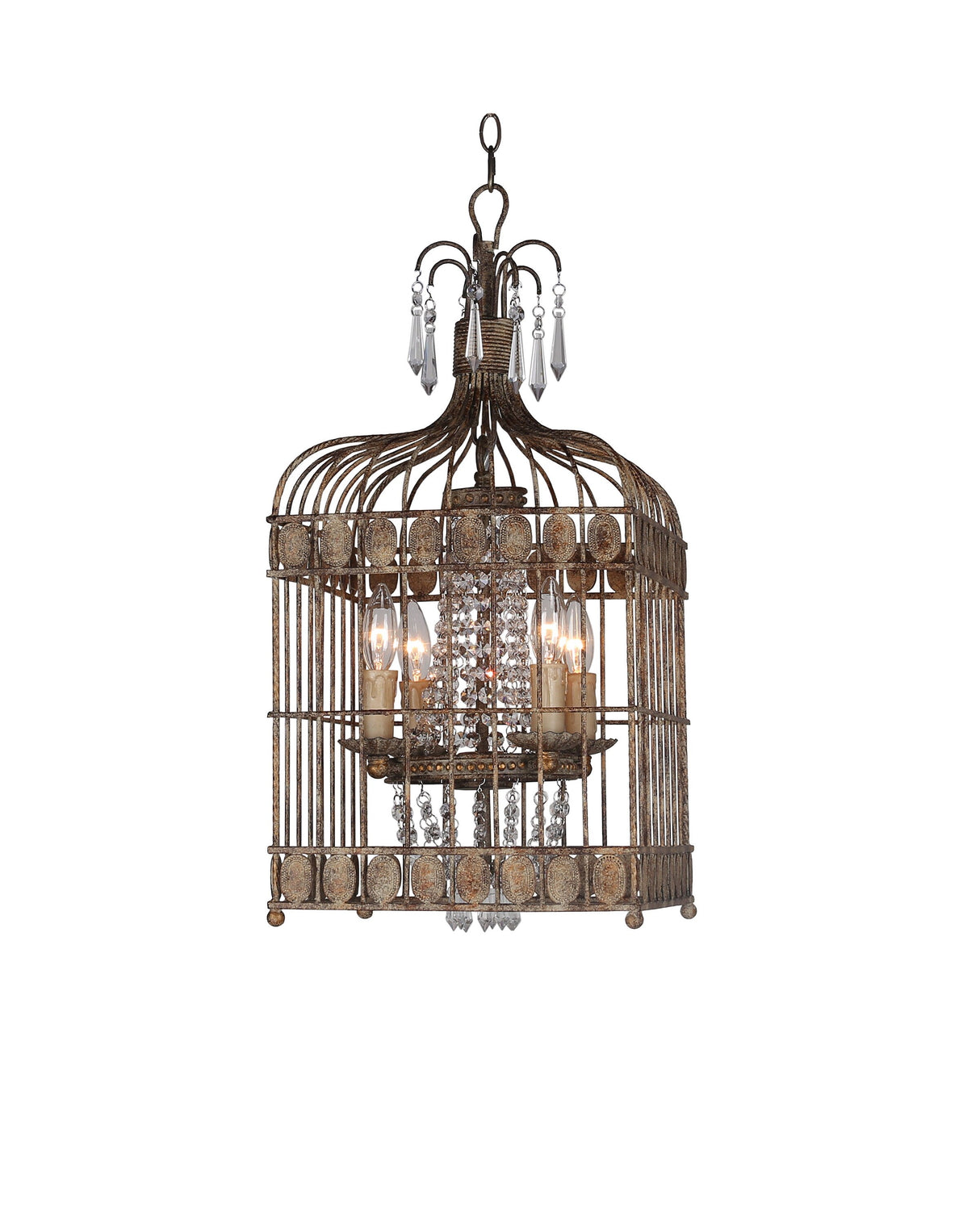 Metal Bird Cage Chandelier