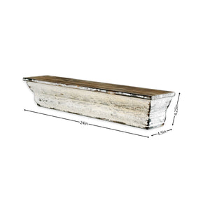 Distressed Ledge Shelf Large, Wall Shelves Organizer for Bedrooms, Hallways, Stairways, Entryways, Kitchens, and Bathrooms