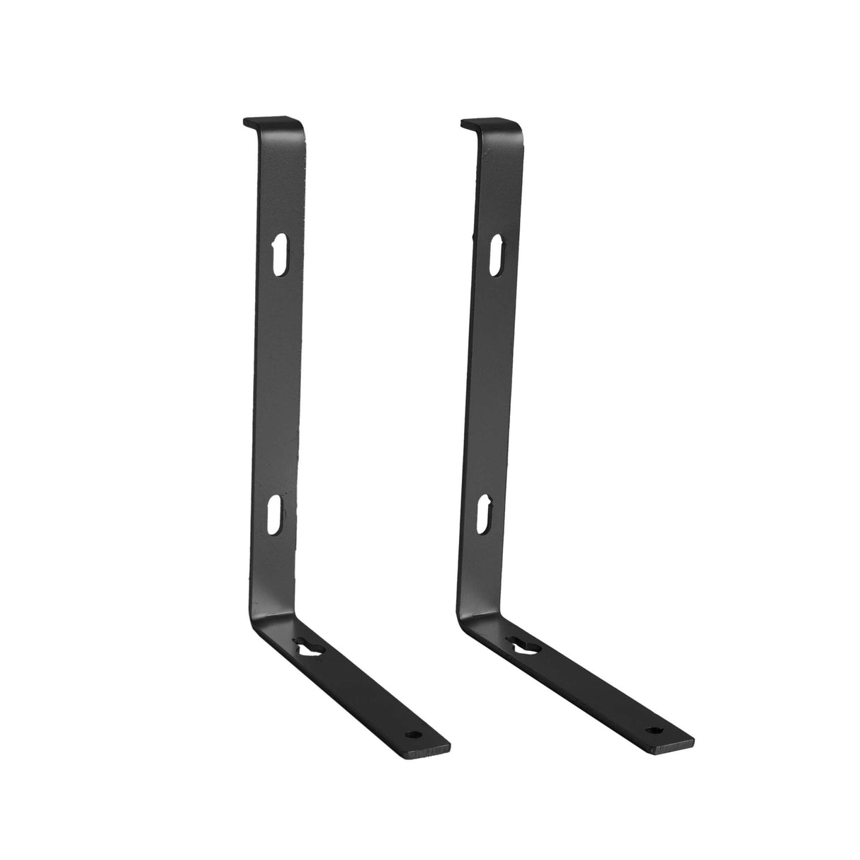 Foster Metal Shelf Bracket, Wall Mounted Shelving Brackets for Rustic Decors, Set of 2  (Black)