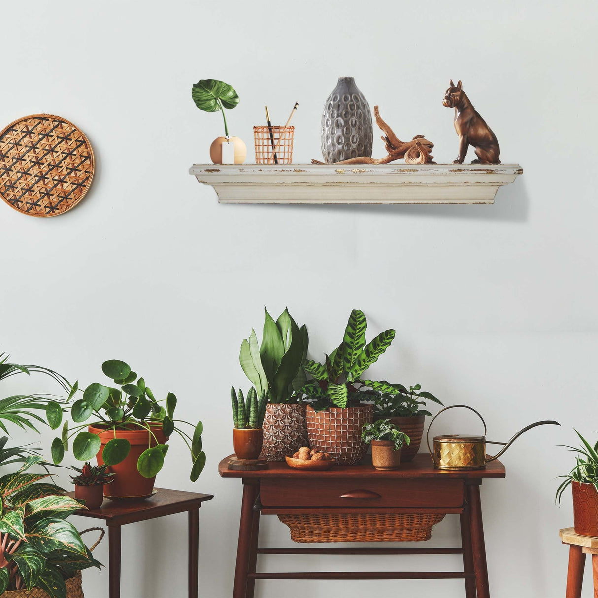 Cheyenne Wall-Mount Display Shelf, Wall Shelves Organizer for Bedrooms, Hallways, Stairways, Entryways, Kitchens, and Bathrooms