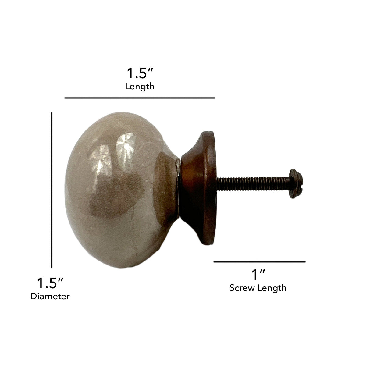 Ceramic Fancy Glaze Cabinet Knobs 6 Pack Knobs for Cabinets and Drawers, Closet Door Knobs,  Drawer Pulls and Knobs with Mounting Screws