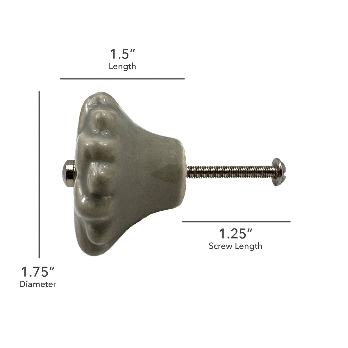 Ceramic Starburst Cabinet Knobs 6 Pack Knobs for Cabinets and Drawers, Closet Door Knobs,  Drawer Pulls and Knobs with Mounting Screws