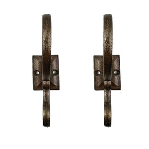 Metal Scroll Wall Hook Bronze Set of 6, Kitchen Cabinet Knobs Dresser Knobs Drawer Knobs Handles