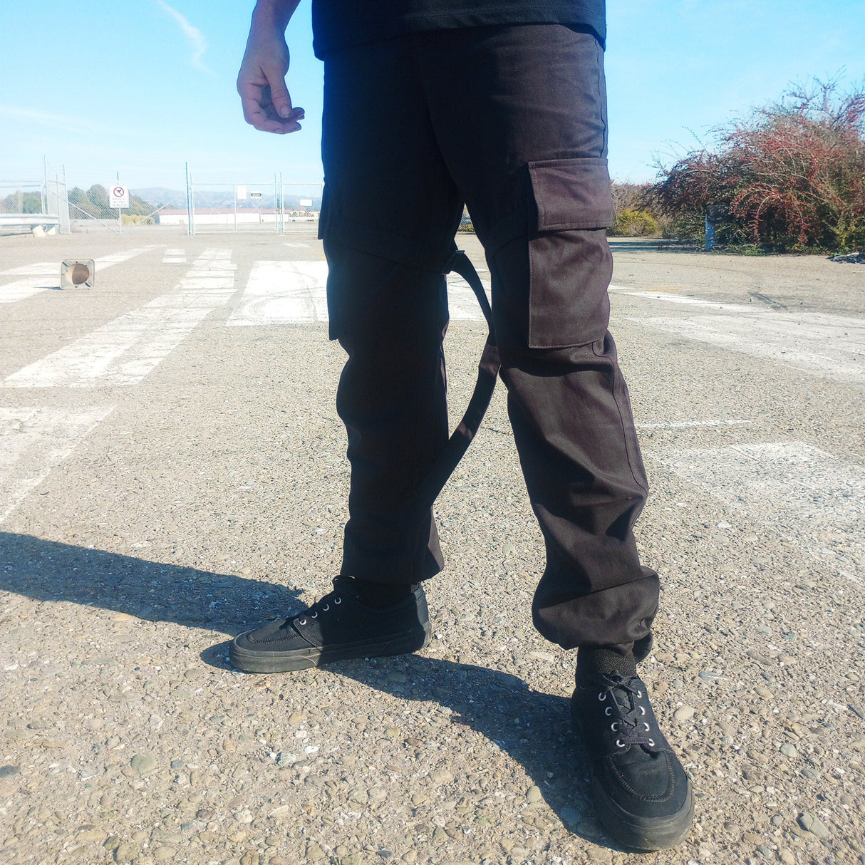 Black Cyberpunk Tech wear Cargo Pants Streetwear Joggers