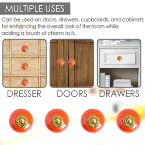 Ceramic Ball  Cabinet Knobs 6 Pack Knobs for Cabinets and Drawers, Closet Door Knobs, Drawer Pulls and Knobs with Mounting Screws
