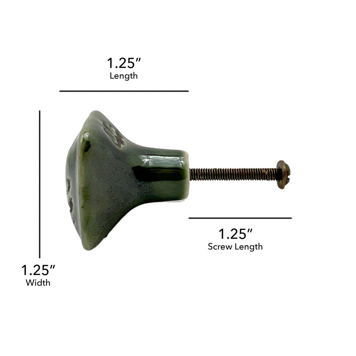 Ceramic Distressed Square Cabinet Knobs 6 Pack Knobs for Cabinets and Drawers,Closet Door Knobs, Drawer Pulls and Knobs with Mounting Screws