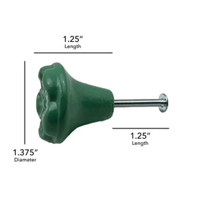 Ceramic Clover  Cabinet Knobs 6 Pack Knobs for Cabinets and Drawers, Closet Door Knobs, Drawer Pulls and Knobs with Mounting Screws
