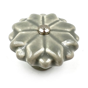 Ceramic Starburst Cabinet Knobs 6 Pack Knobs for Cabinets and Drawers, Closet Door Knobs,  Drawer Pulls and Knobs with Mounting Screws