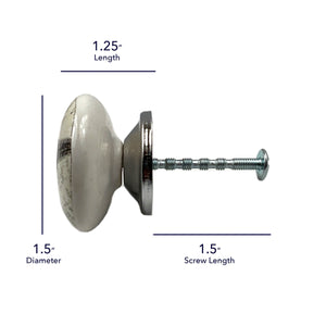 Ceramic Eiffel Tower Cabinet Knobs 6 Pack Knobs for Cabinets and Drawers, Closet Door Knobs, Drawer Pulls and Knobs with Mounting Screws