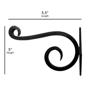 Wrought Iron Scroll Hook Set of 6, Kitchen Cabinet Knobs Dresser Knobs Drawer Knobs Handles
