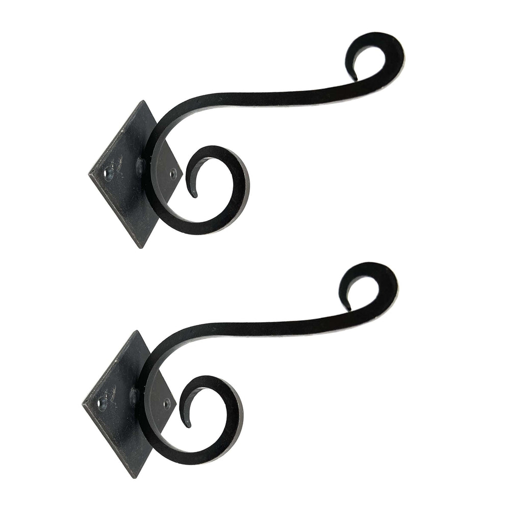Wrought Iron Scroll Hook Set of 6, Kitchen Cabinet Knobs Dresser Knobs Drawer Knobs Handles