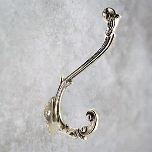Metal Baroque Wall Hook Nickel Set of 6 , Kitchen Cabinet Knobs Dresser Knobs Drawer Knobs Handles