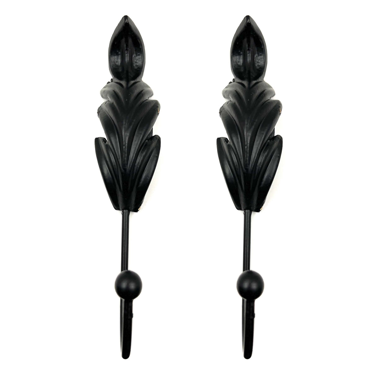 Metal Feather Wall Hook Black Set of 6, Kitchen Cabinet Knobs Dresser Knobs Drawer Knobs Handles