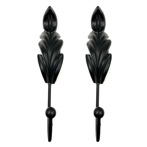 Metal Feather Wall Hook Black Set of 6, Kitchen Cabinet Knobs Dresser Knobs Drawer Knobs Handles