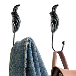 Metal Feather Wall Hook Black Set of 6, Kitchen Cabinet Knobs Dresser Knobs Drawer Knobs Handles