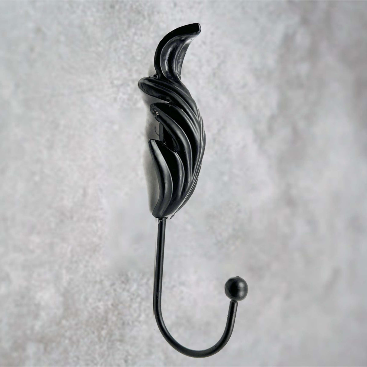 Metal Feather Wall Hook Black Set of 6, Kitchen Cabinet Knobs Dresser Knobs Drawer Knobs Handles