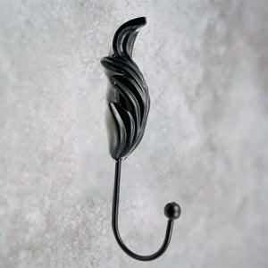 Metal Feather Wall Hook Black Set of 6, Kitchen Cabinet Knobs Dresser Knobs Drawer Knobs Handles