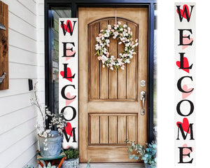 72in Outdoor Valentine's Day Welcome Sign for Front Door, 6ft Welcome Sign,Welcome Sign for Front Porch Standing