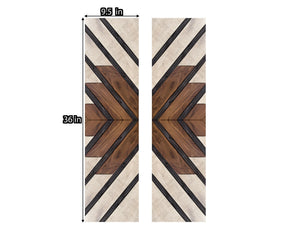 36in Wall Decor Wooden Art - Geometric Pattern Wood Wall Hanging, Boho Wall Art Prints for Apartment, Bedroom, Living Room