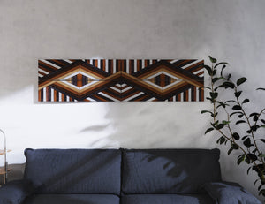 36in Wall Decor Wooden Art Geometric Pattern Wood Wall Hanging, Boho Wall Art Prints for Apartment, Bedroom, Living Room