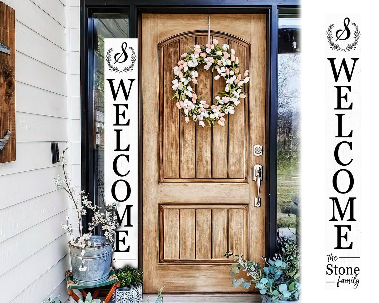 72in Personalized Text Porch Sign, Welcome Sign Front Door, Farmhouse Welcome Sign, Front Porch Sign, Housewarming Gift, Porch Decor
